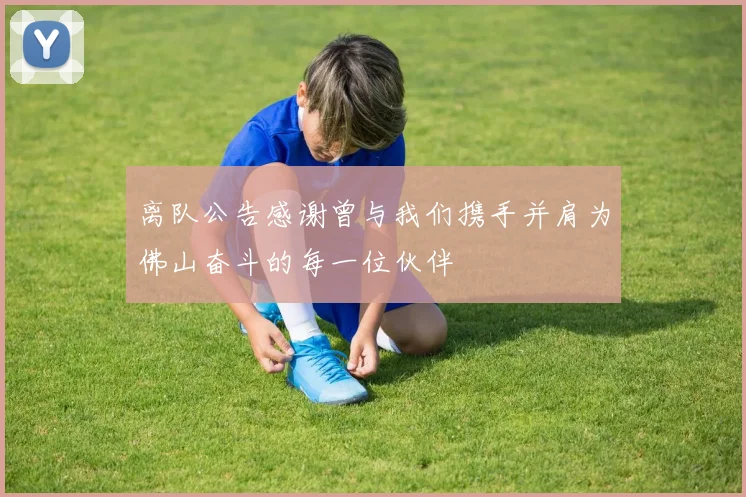 离队公告感谢曾与我们携手并肩为佛山奋斗的每一位伙伴